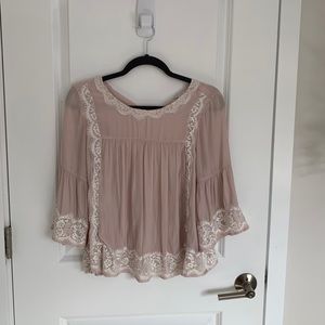 Brand New Gorgeous Paper Crane Lace Blouse